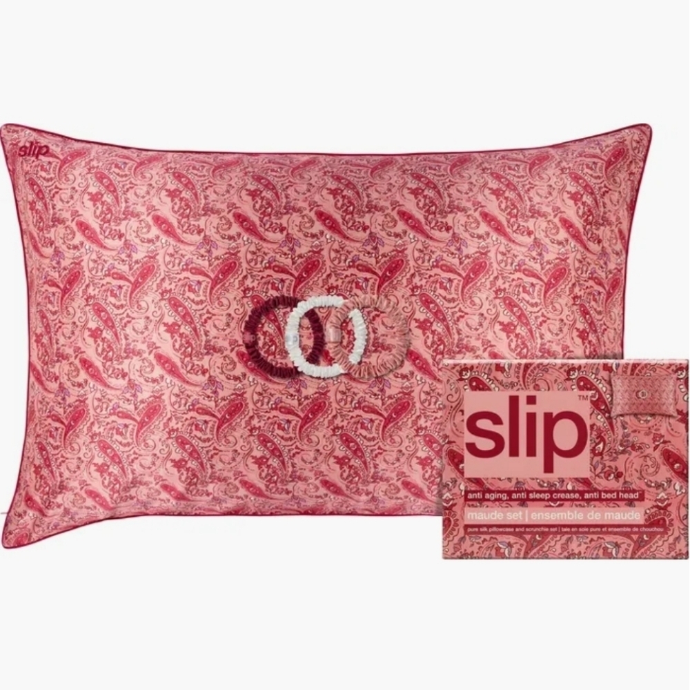 ♥️BUY 2 GET 1 FREE  Maude Pure Silk Pillowcase & Scrunchie Set, Retail $115.00